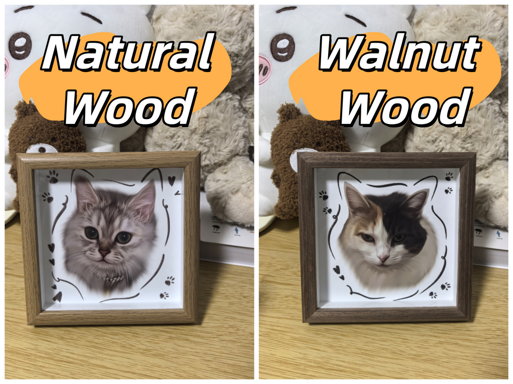 A Custom Hand-Drawn Pet Portrait Frame