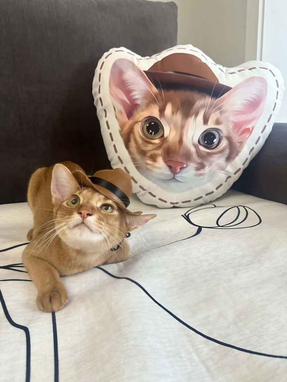 Custom Hand-Draw Pet Portrait Pillow