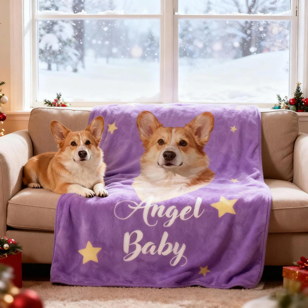 Custom Hand-Draw Pet Portrait Blanket