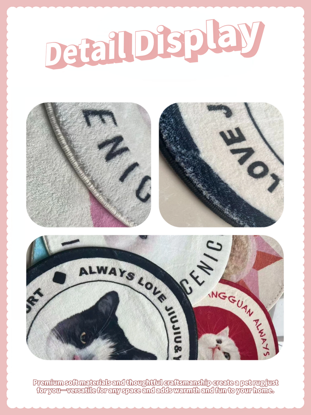 Custom Hand-draw Pet Portrait Carpet