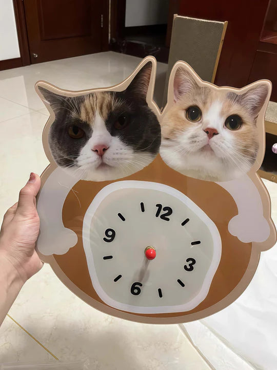 Custom Hand-Draw Pet Portrait Clock