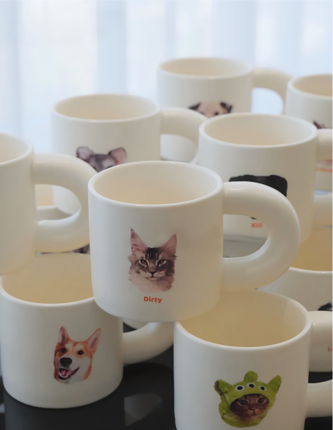 Custom Hand-draw Pet Portrait Ceramic Mug