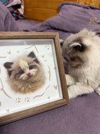 A Custom Hand-Drawn Pet Portrait Frame