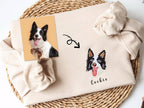 Personalized Embroidered Pet Sweatshirt with Portrait From Photo and Name, Gifts For Pet Owners