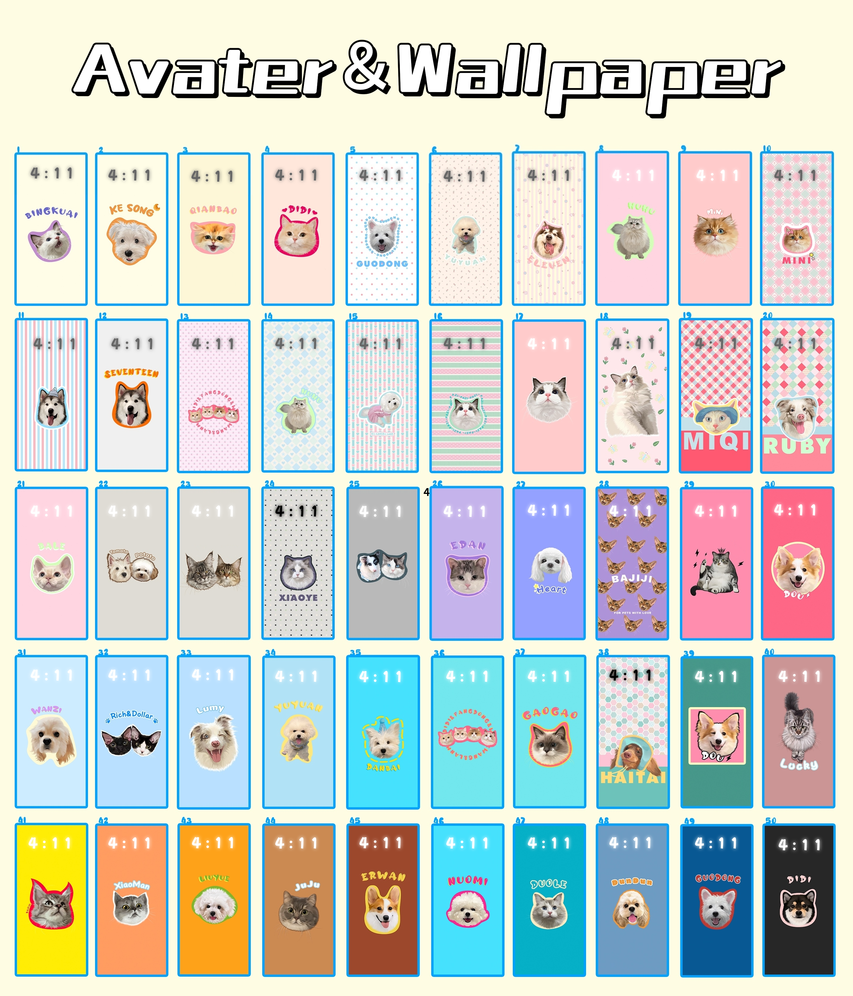 Custom Your Personalized Hand-drawn Pet Portrait