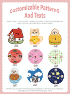 Custom Hand-Draw Pet Portrait Clock