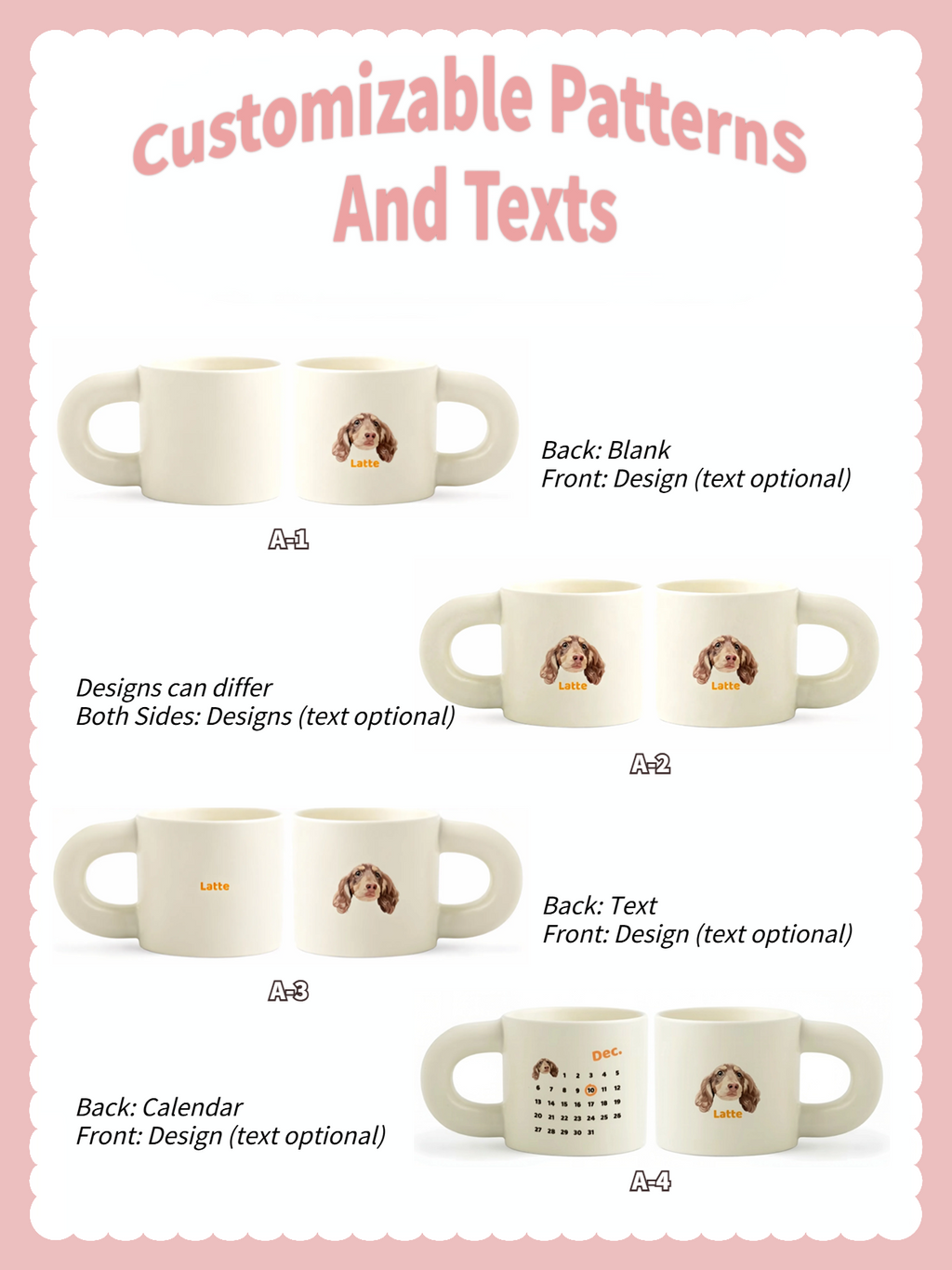 Custom Hand-draw Pet Portrait Ceramic Mug