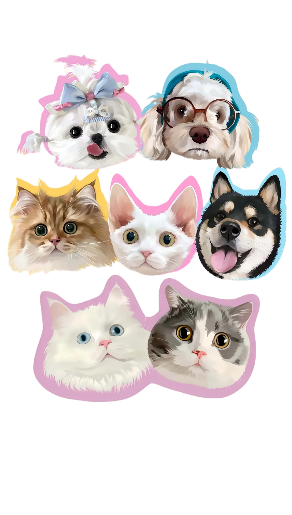 Custom Your Personalized Hand-drawn Pet Portrait