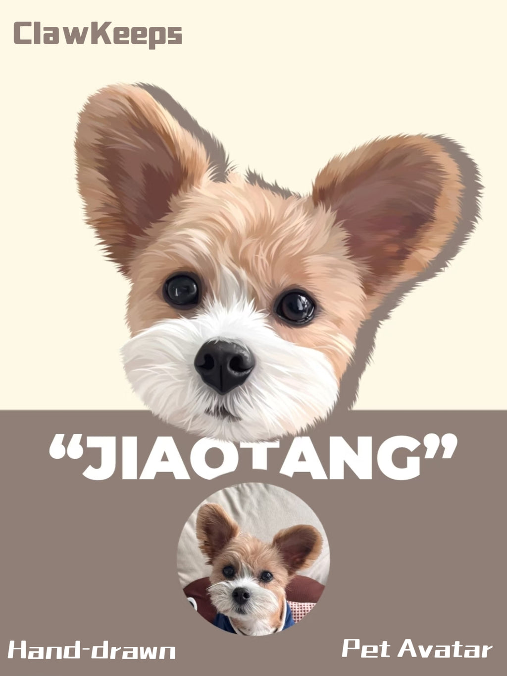 Custom Your Personalized Hand-drawn Pet Portrait